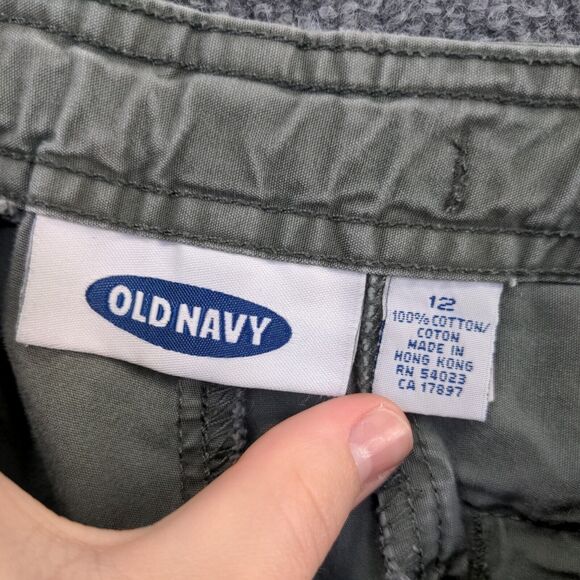Old Navy Womens Chino Shorts Gray Size 12 Slash Pockets Cotton - Picture 11 of 11
